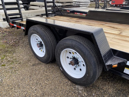 New 2025 Winston 8 TON 7 X 20 FT SKID STEER TRAILER SPRING ASSIST RAMPS
