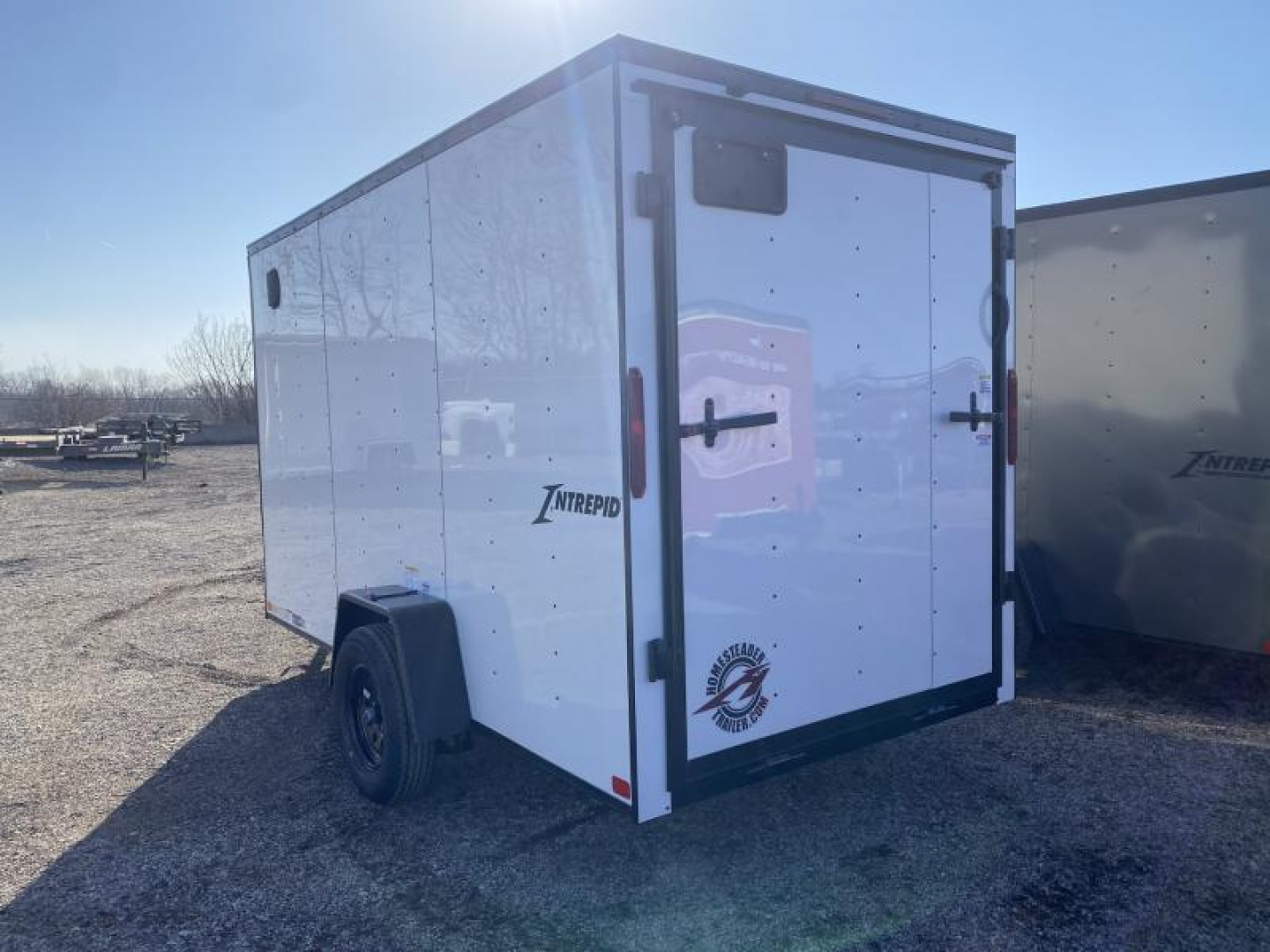 New 2025 Homesteader Trailer 6 X 12 FT CARGO TRAILER 6 FT 6 IN INT HEIGHT WITH RAMP DOOR BLACK OUT