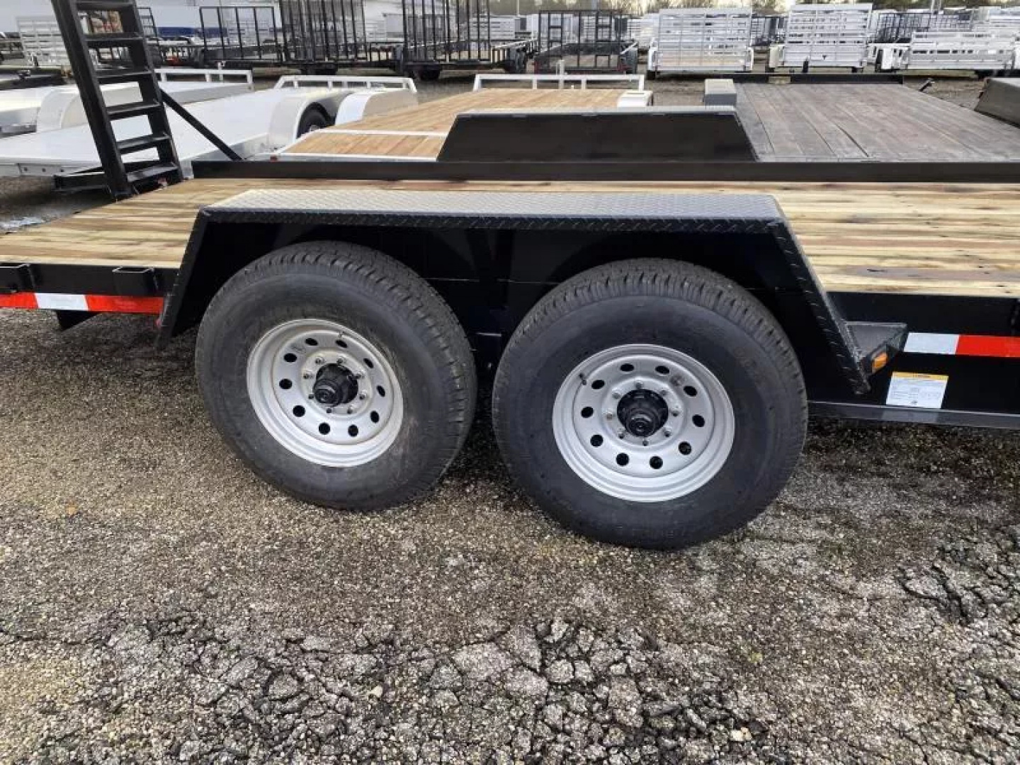 New 2026 Winston 7 TON 7 X 18 FT SKID STEER TRAILER SPRING ASSIST RAMPS