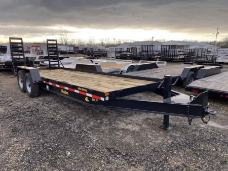 New 2026 Winston 7 TON 7 X 18 FT SKID STEER TRAILER SPRING ASSIST RAMPS