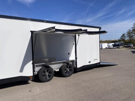 New 2023 ATC 24 FT ROM 500 ALUMINUM ENCLOSED RACE CAR HAULER WITH ESCAPE DOOR AND ALUMINUM FLOOR