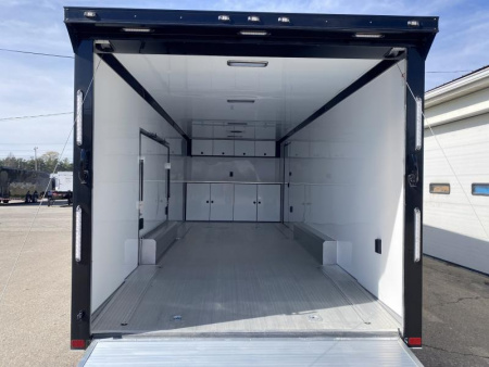 New 2023 ATC 24 FT ROM 500 ALUMINUM ENCLOSED RACE CAR HAULER WITH ESCAPE DOOR AND ALUMINUM FLOOR