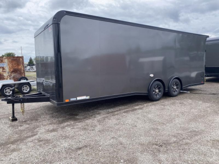 New 2024 United Trailers 24 FT ENCLOSED CAR HAULER TORSION AXLES  ALUMINUM WHEELS WITH BLACK OUT TRIM