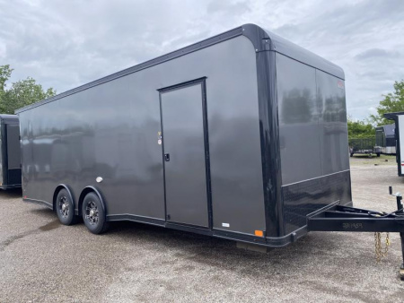 New 2024 United Trailers 24 FT ENCLOSED CAR HAULER TORSION AXLES  ALUMINUM WHEELS WITH BLACK OUT TRIM