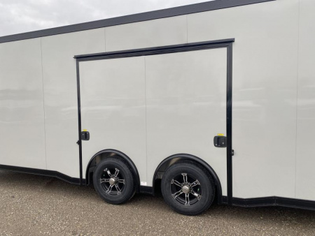 New 2023 ATC 24 FT ENCLOSED CAR HAULER 7 FT INT HEIGHT WITH ESCAPE DOOR AND BLACK OUT TRIM ROM 300