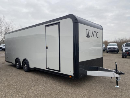 New 2023 ATC 24 FT ENCLOSED CAR HAULER 7 FT INT HEIGHT WITH ESCAPE DOOR AND BLACK OUT TRIM ROM 300