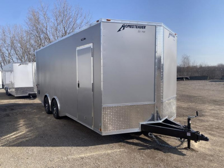 New 2025 Homesteader Trailer 8 FT 6 IN X 20 FT ENCLOSED CAR HAULER 7 FT INT RAMP DOOR SPREAD AXLE ALUMINUM WHEELS
