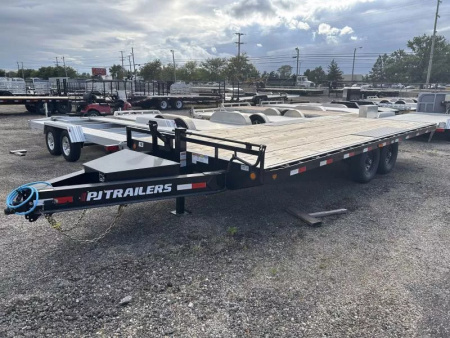 New 2026 PJ Trailers 102 IN X 20 FT DECK OVER WITH PULL OUT RAMPS TOOLBOX 14K GVWR