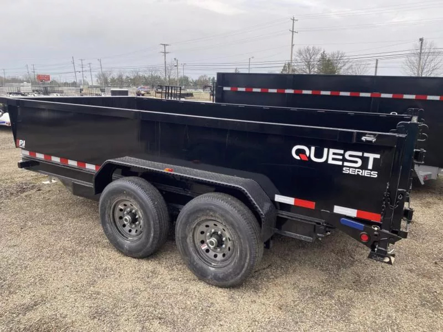 New 2026 PJ Trailers 7 X 14 FT DUMP TRAILER 14K GVWR SPREAD GATE TARP KIT