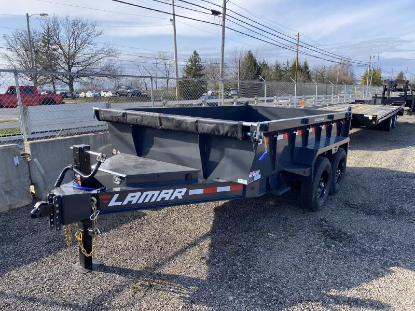 New 2025 Lamar Trailers 7 X 12 FT DUMP TRAILER TARP KIT WITH RAMPS 14K GVWR