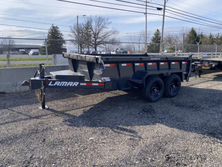 New 2025 Lamar Trailers 7 X 12 FT DUMP TRAILER TARP KIT WITH RAMPS 14K GVWR