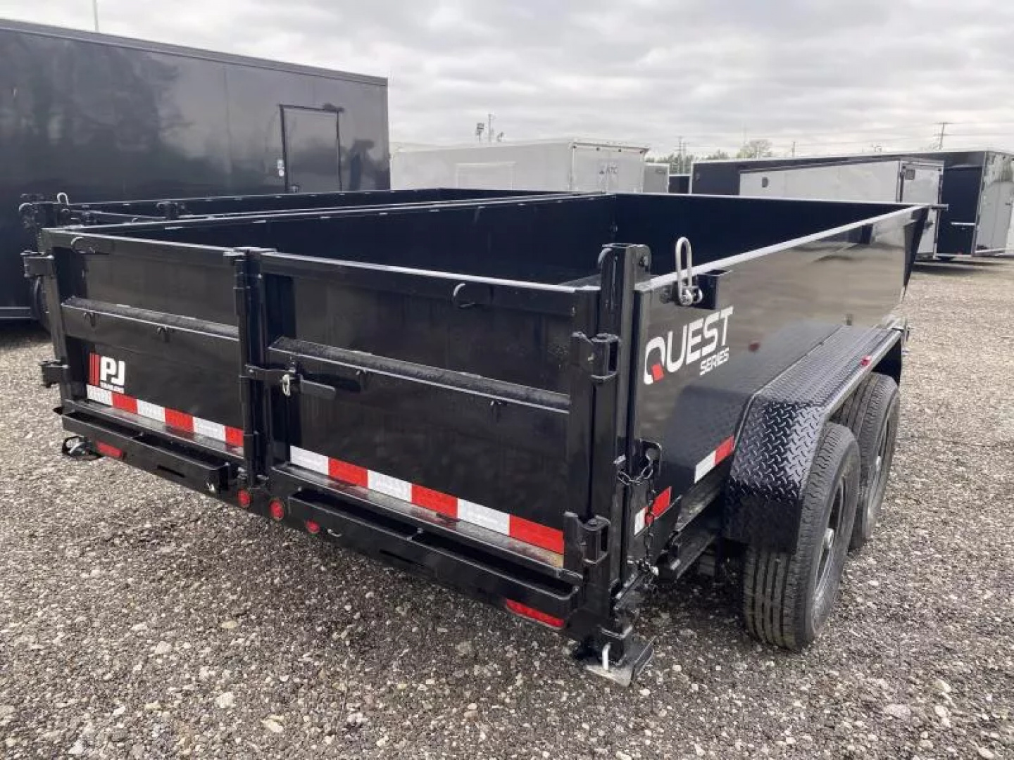 New 2026 PJ Trailers 7 X 14 FT DUMP TRAILER 14K GVWR SPREAD GATE TARP KIT