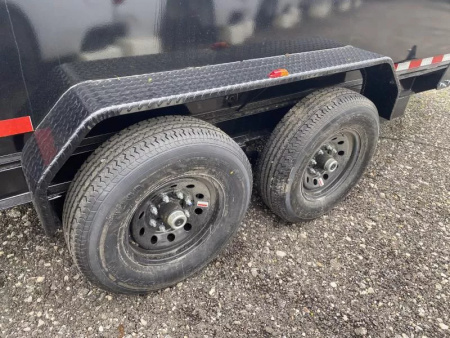 New 2026 PJ Trailers 7 X 14 FT DUMP TRAILER 14K GVWR SPREAD GATE TARP KIT