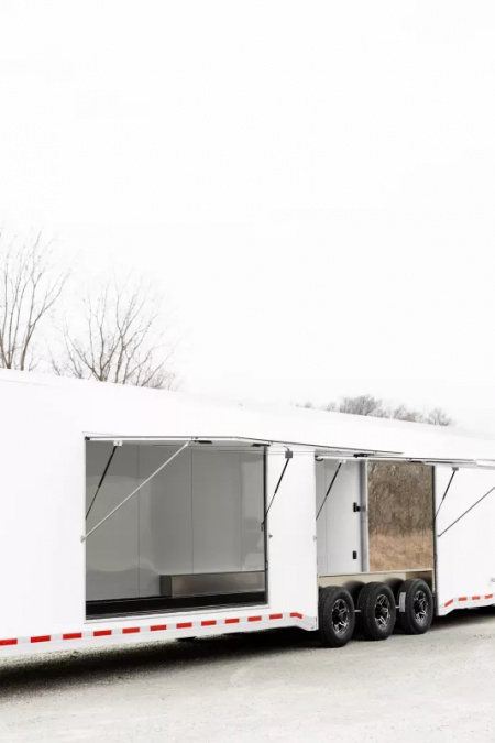 New 2025 ATC GOOSENECK 48 FT ENCLOSED CAR HAULER 2 ESCAPE DOORS TRI-AXLE 25,000 GVWR