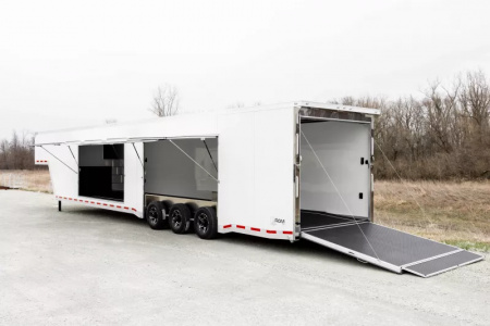 New 2025 ATC GOOSENECK 48 FT ENCLOSED CAR HAULER 2 ESCAPE DOORS TRI-AXLE 25,000 GVWR