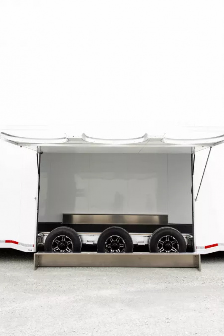 New 2025 ATC GOOSENECK 48 FT ENCLOSED CAR HAULER 2 ESCAPE DOORS TRI-AXLE 25,000 GVWR