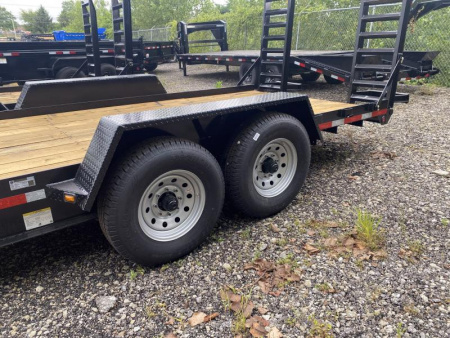 New 2024 Winston 7 TON 7 X 20 FT SKID STEER TRAILER SPRING ASSIST RAMPS
