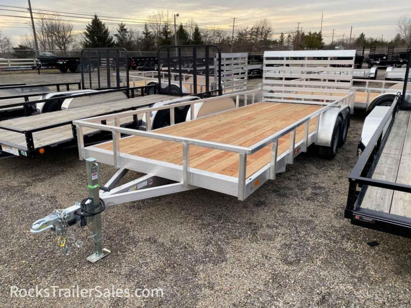 New 2022 Sport Haven 7 X 18 FT TANDEM ALUMINUM UTILITY TRAILER WITH WOOD DECK