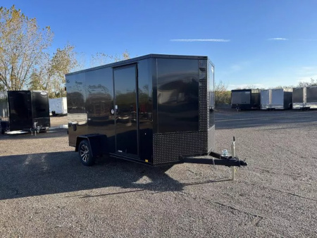 New 2026 Formula Trailers 7 X 12 FT TRAVERSE CARGO TRAILER BLACK OUT TRIM SINGLE AXLE ELECTRIC BRAKE