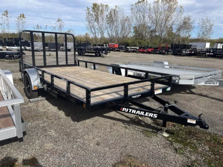 New 2026 PJ Trailers 7 X 14 FT UTILITY TRAILER SPRING ASSIST GATE