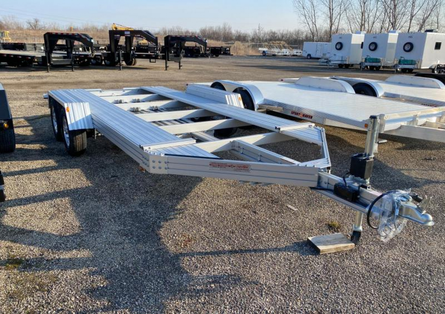 New 2022 Trailex CT-8055EB ALL ALUMINUM OPEN CAR TRAILER 6' 8" X 16 FT