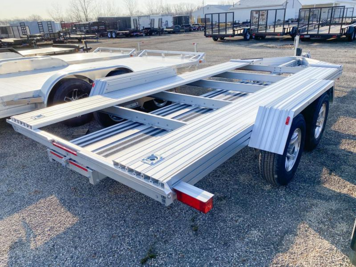 New 2022 Trailex CT-8055EB ALL ALUMINUM OPEN CAR TRAILER 6' 8" X 16 FT