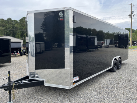 New 2026 Spartan 8.5x24 Enclosed Trailer, Black Polycor, Preferred Package, 10K GVWR, 7' Interior