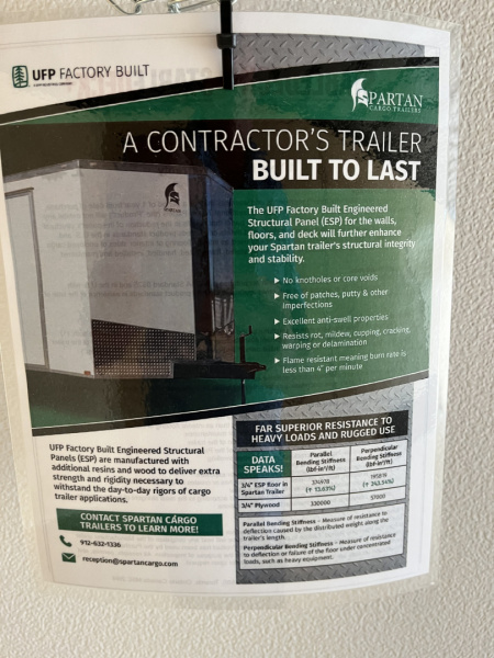 New 2026 Spartan 8.5x24 Enclosed Trailer, Black Polycor, Preferred Package, 10K GVWR, 7' Interior