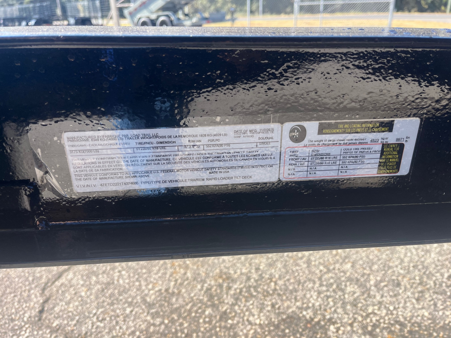 New 2026 Load Trail 83 x 22 Tandem Axle Rapid Loader Tilt Deck Trailer