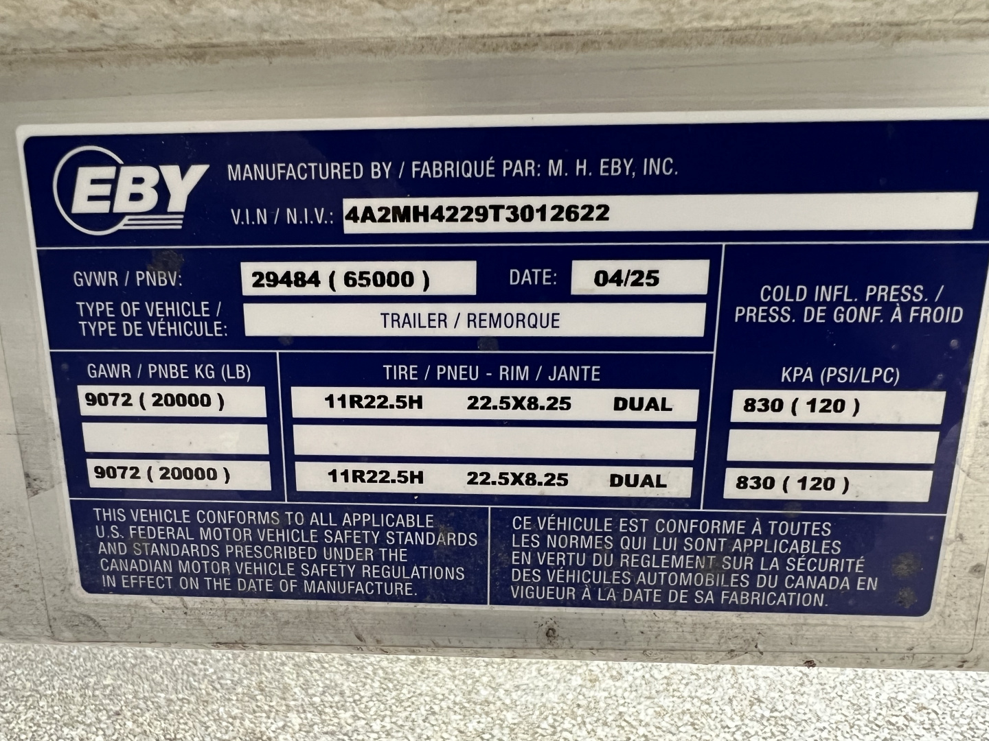 New 2026 EBY Trailers Hopper Grain Hopper