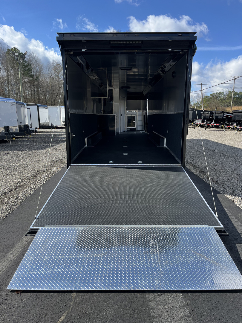 New 2026 Haulmark 44 Gooseneck Bathroom, Blackout PolyCor, 21K GVWR, Air Prep, Awning, A/C, Landing Light PKG, Hyd. Tongue Jack