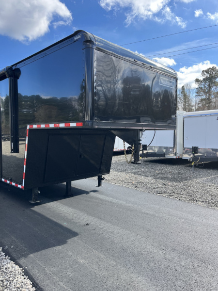 New 2026 Haulmark 44 Gooseneck Bathroom, Blackout PolyCor, 21K GVWR, Air Prep, Awning, A/C, Landing Light PKG, Hyd. Tongue Jack