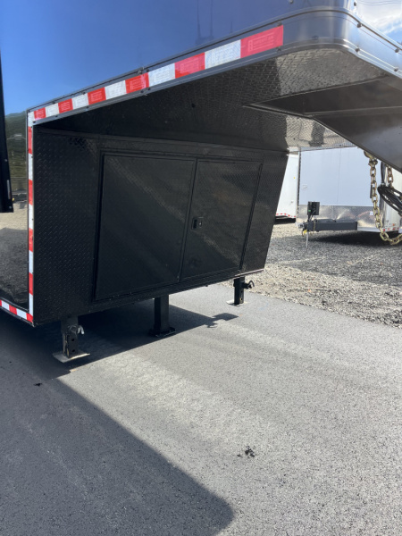 New 2026 Haulmark 44 Gooseneck Bathroom, Blackout PolyCor, 21K GVWR, Air Prep, Awning, A/C, Landing Light PKG, Hyd. Tongue Jack