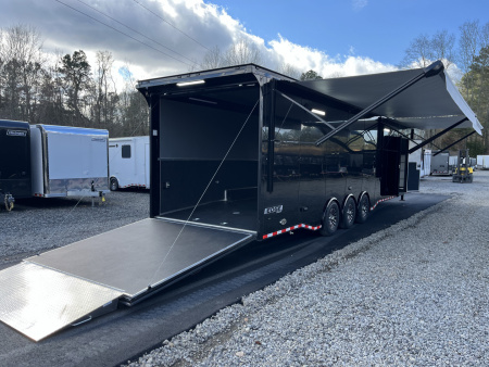 New 2026 Haulmark 44 Gooseneck Bathroom, Blackout PolyCor, 21K GVWR, Air Prep, Awning, A/C, Landing Light PKG, Hyd. Tongue Jack