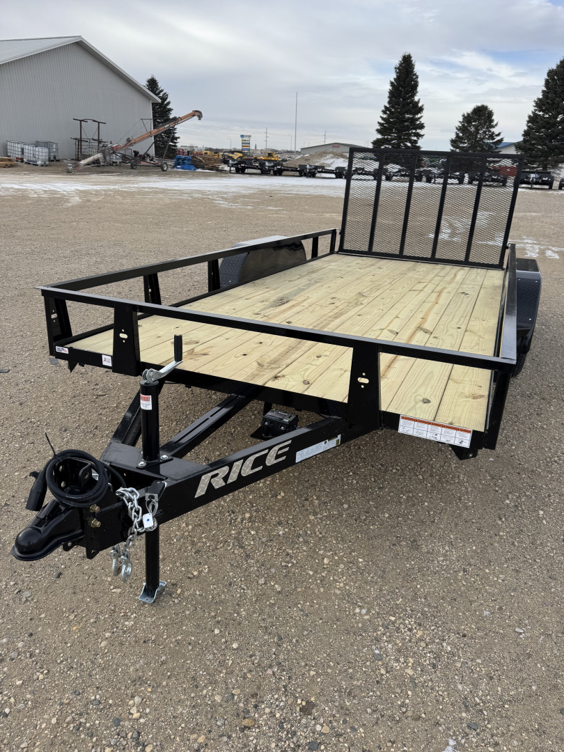 New 2026 Rice Trailers TD8216 Utility Trailer