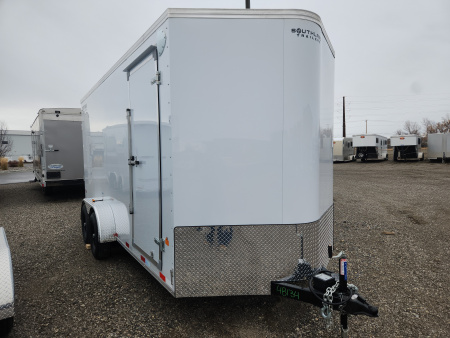 New 2026 Royal Cargo Trailers 7 X 16 +V REAR RAMP, HD 5200# AXLES Cargo / Enclosed Trailer