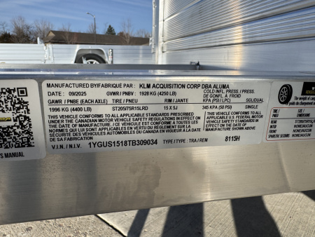 New 2026 Aluma 8115H BT SR 4.25K Utility Trailer
