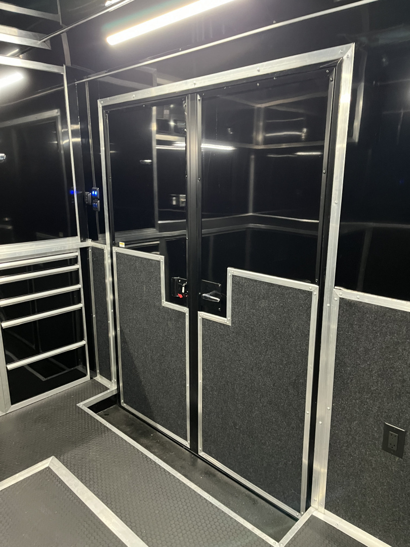 New 2026 Haulmark EDGE 34 Race Trailer With Turbo Package, Awning, Polycor, Insulated, Black Trim Package