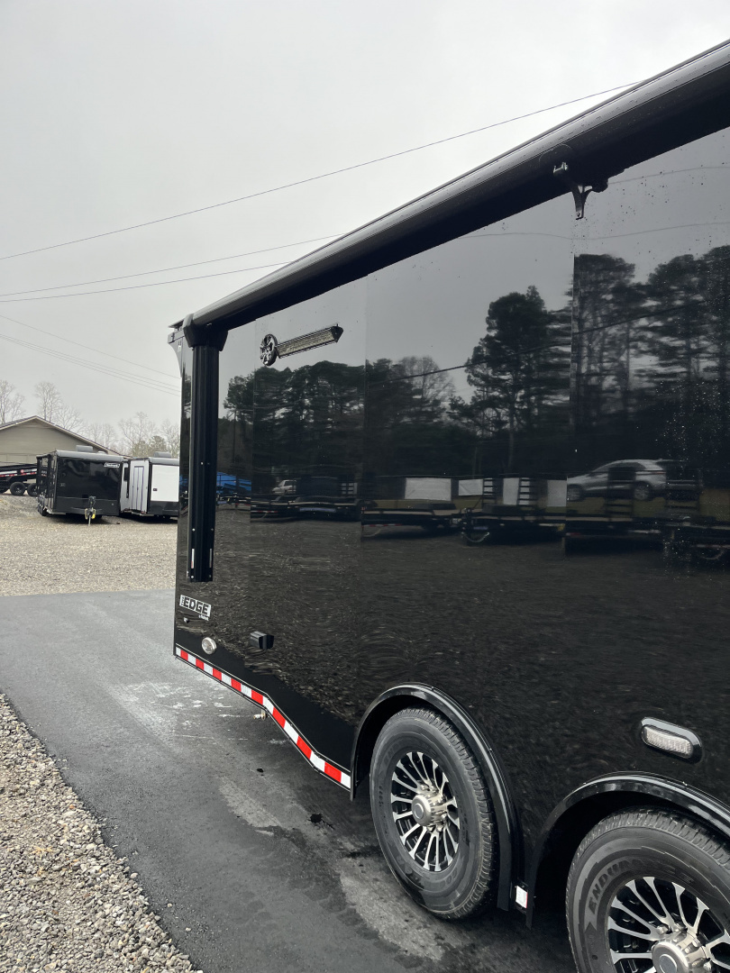 New 2026 Haulmark EDGE 34 Race Trailer With Turbo Package, Awning, Polycor, Insulated, Black Trim Package