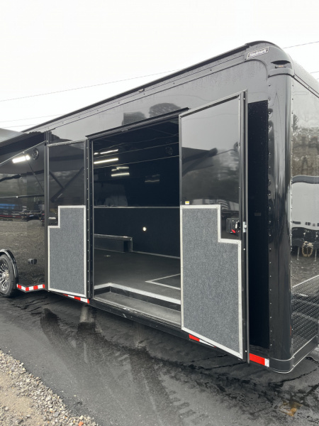 New 2026 Haulmark EDGE 34 Race Trailer With Turbo Package, Awning, Polycor, Insulated, Black Trim Package