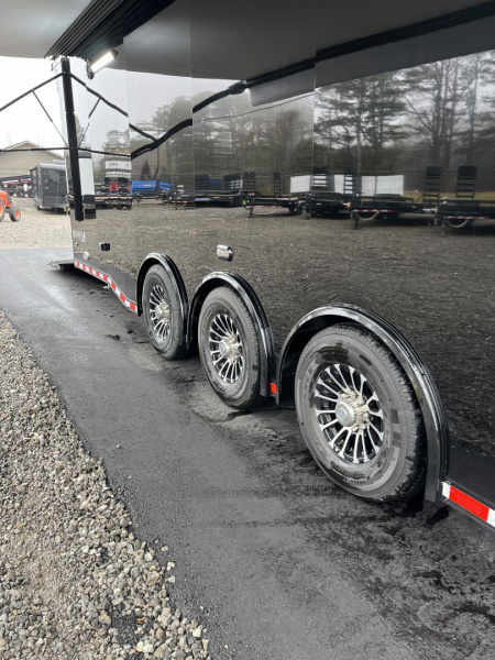 New 2026 Haulmark EDGE 34 Race Trailer With Turbo Package, Awning, Polycor, Insulated, Black Trim Package