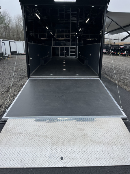 New 2026 Haulmark EDGE 34 Race Trailer With Turbo Package, Awning, Polycor, Insulated, Black Trim Package