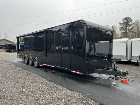 New 2026 Haulmark EDGE 34 Race Trailer With Turbo Package, Awning, Polycor, Insulated, Black Trim Package