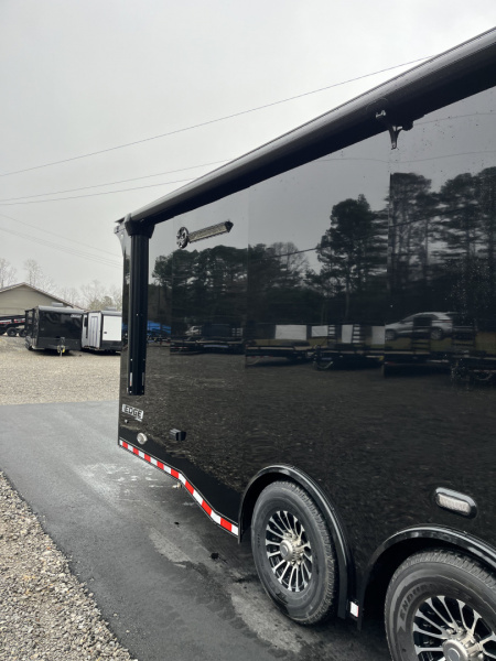 New 2026 Haulmark EDGE 34 Race Trailer With Turbo Package, Awning, Polycor, Insulated, Black Trim Package