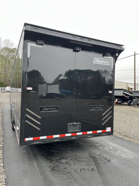 New 2026 Haulmark EDGE 34 Race Trailer With Turbo Package, Awning, Polycor, Insulated, Black Trim Package