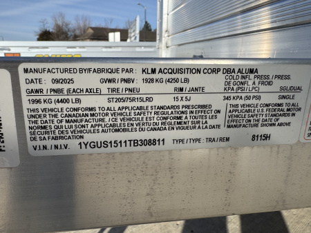 New 2026 Aluma 8115H BT SR 4.25k Utility Trailer