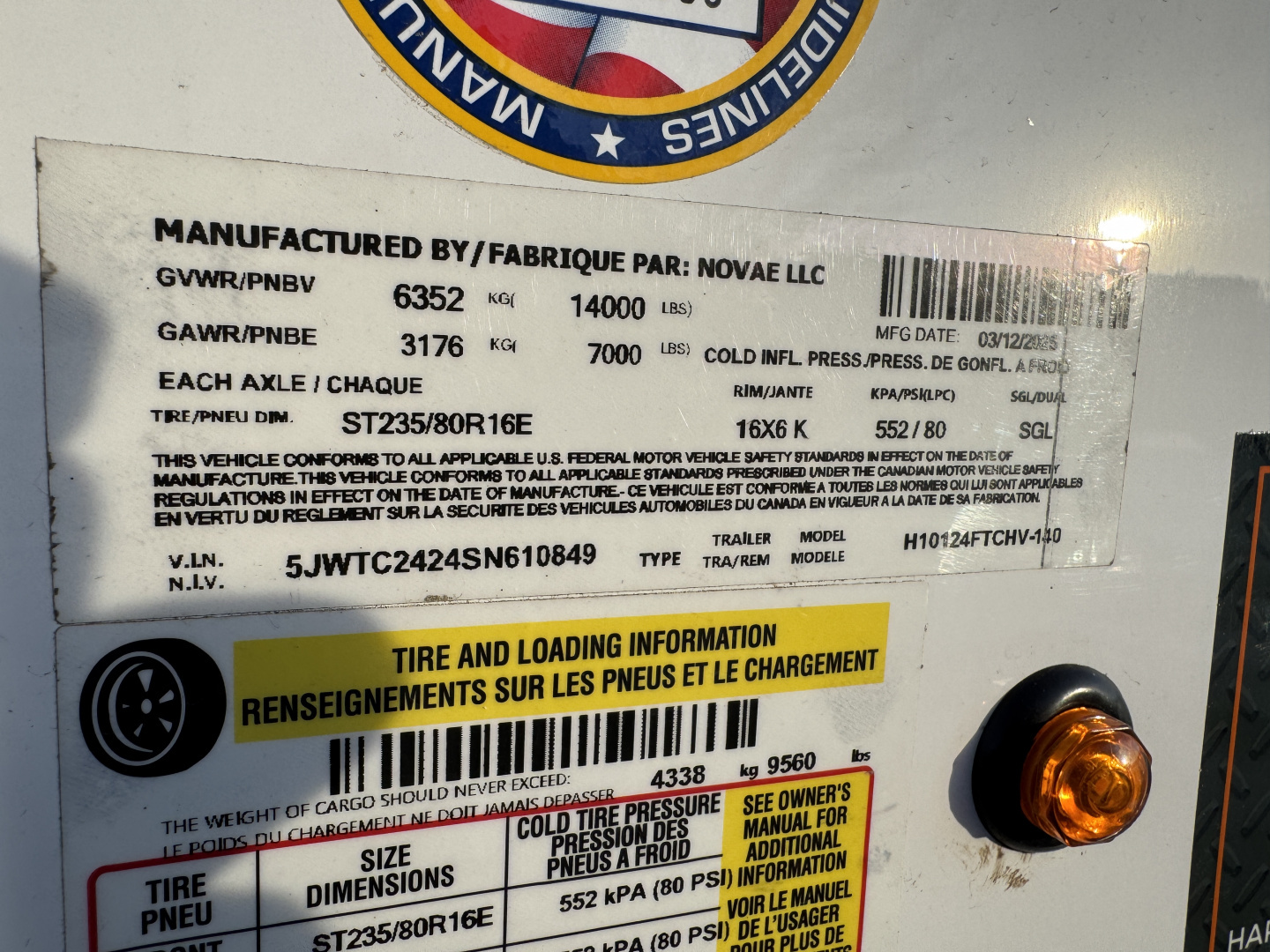 New 2026 H&H Trailers H10124FTCHV-14K Cargo / Enclosed Trailer