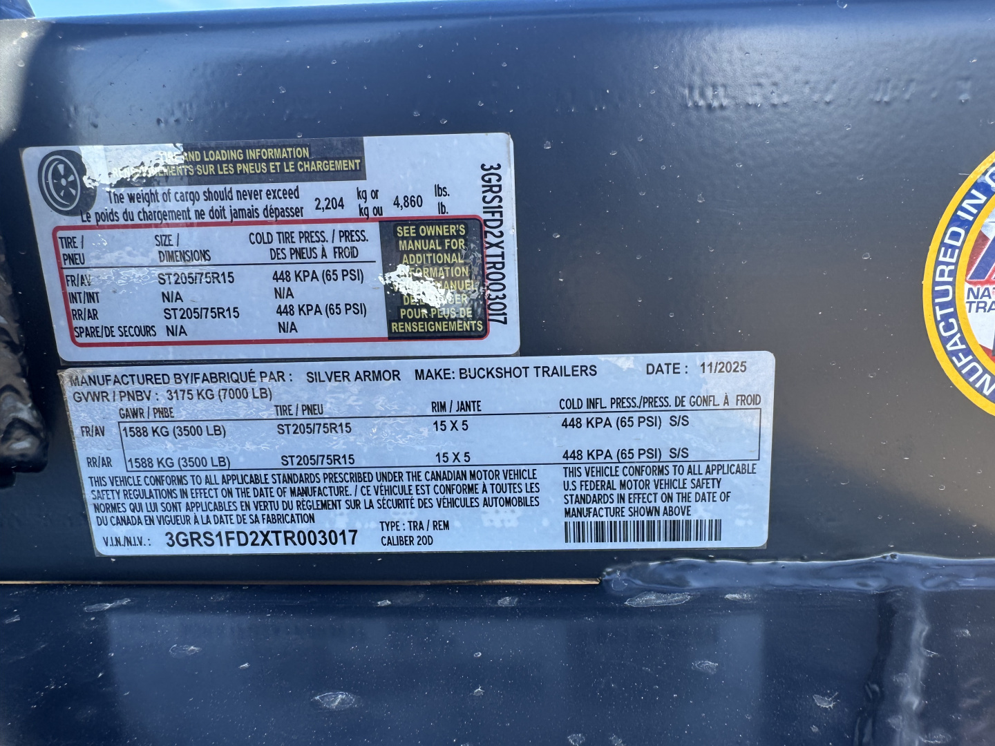 New 2026 Buckshot MFG CALIBER 20D -3017 Car Hauler