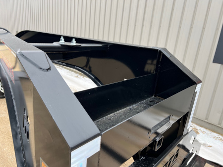 New 2026 Midsota 36' Gooseneck Hydraulic Tail Flatbed Trailer