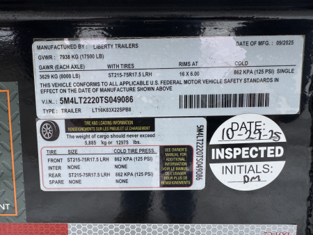 New 2026 Liberty LT16K-22 Tilt Trailer